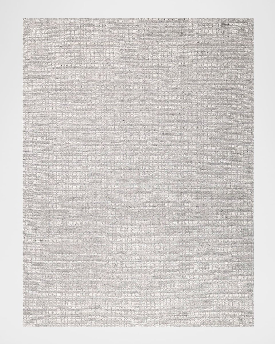 Alpine Hand-Loomed Silver & Ivory Rug, 8' x 10'