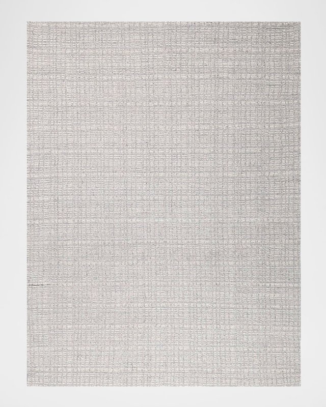 Alpine Hand-Loomed Silver & Ivory Rug, 8' x 10'