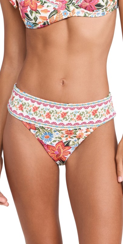 FARM Rio Bloom Garden Bikini Bottoms Bloom Garden Off White