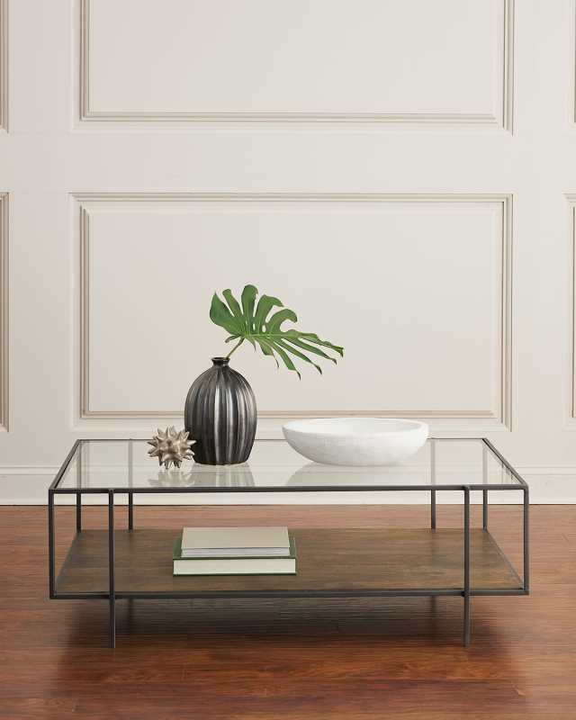 Troye Metal & Glass Coffee Table