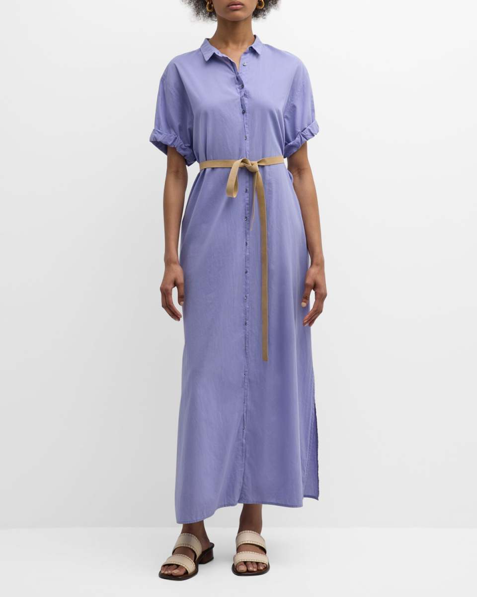 Linnet Belted Cotton Maxi Shirtdress