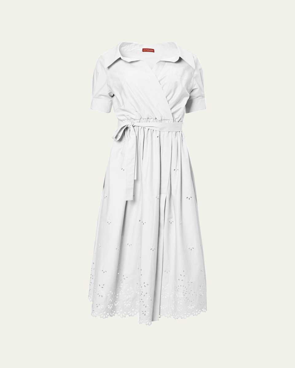 Lydia Eyelet Embroidered Shirtdress