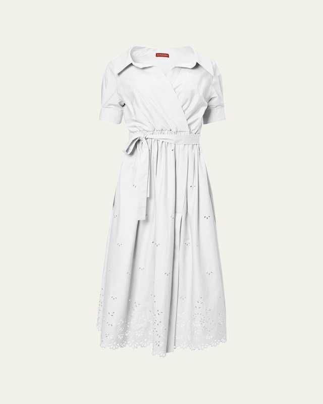 Lydia Eyelet Embroidered Shirtdress