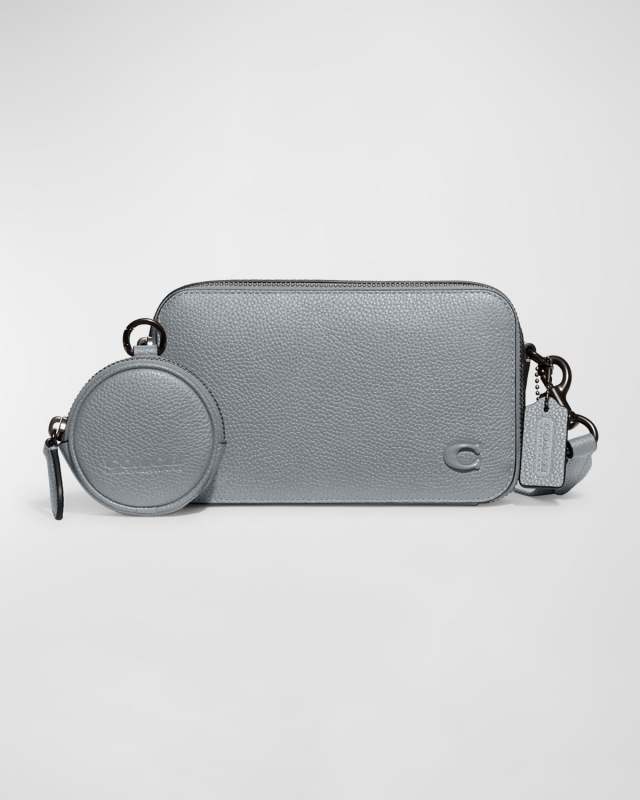 Charter Zip Pebbled Leather Slim Crossbody Bag