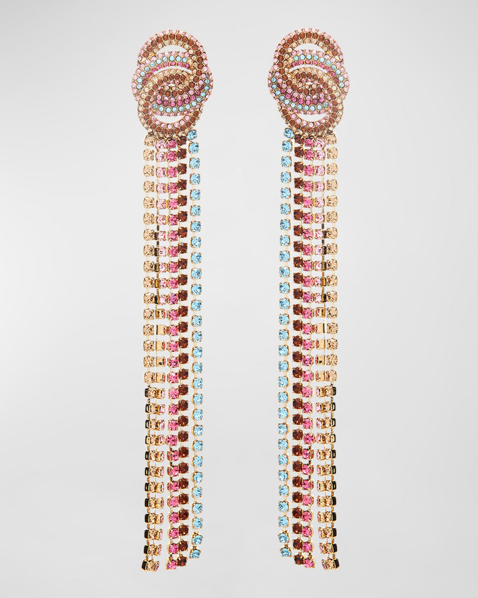 Infinity Crystal Fringe Earrings