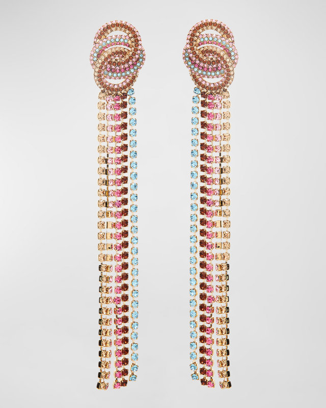 Infinity Crystal Fringe Earrings