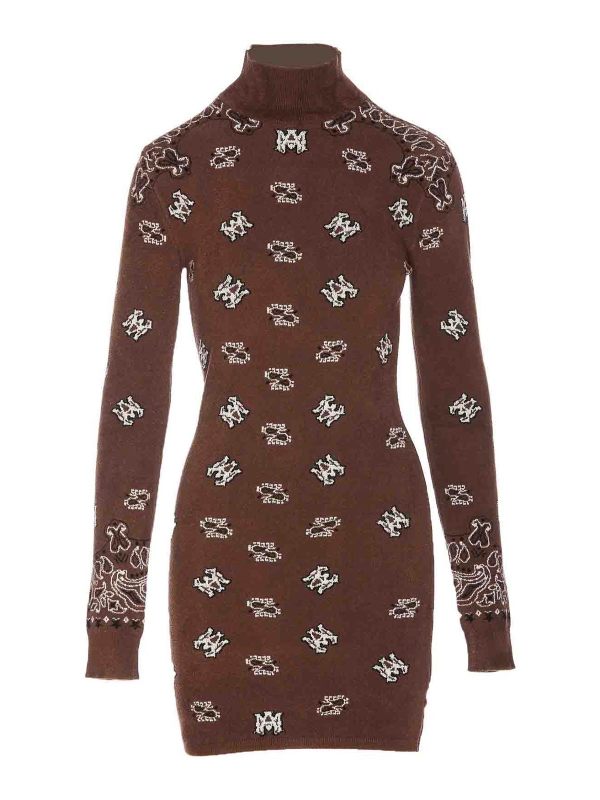 Amiri Robe Courte - Marron