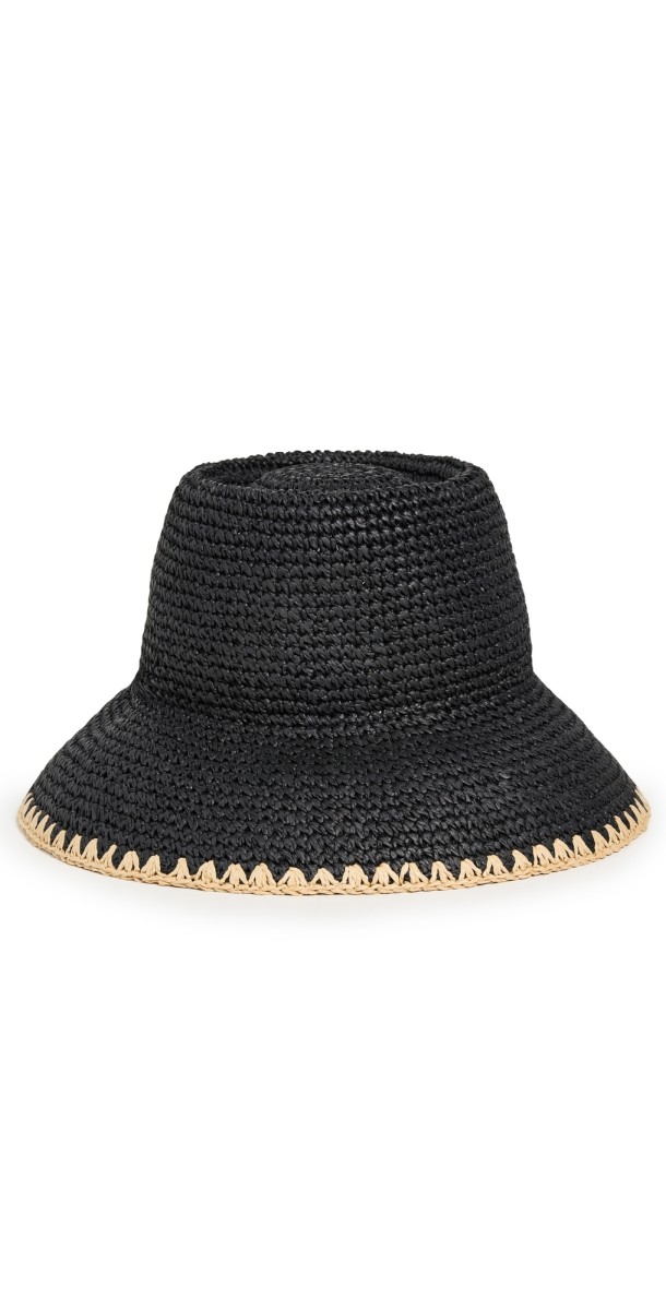 Madewell Whipstitch Straw Hat True Black
