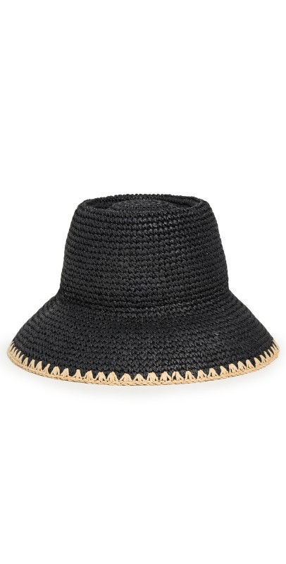 Madewell Whipstitch Straw Hat True Black