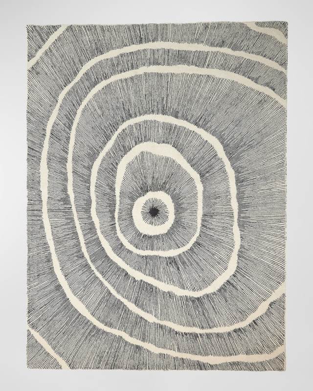 Burst Hand-Tufted Rug, 6' x 9'