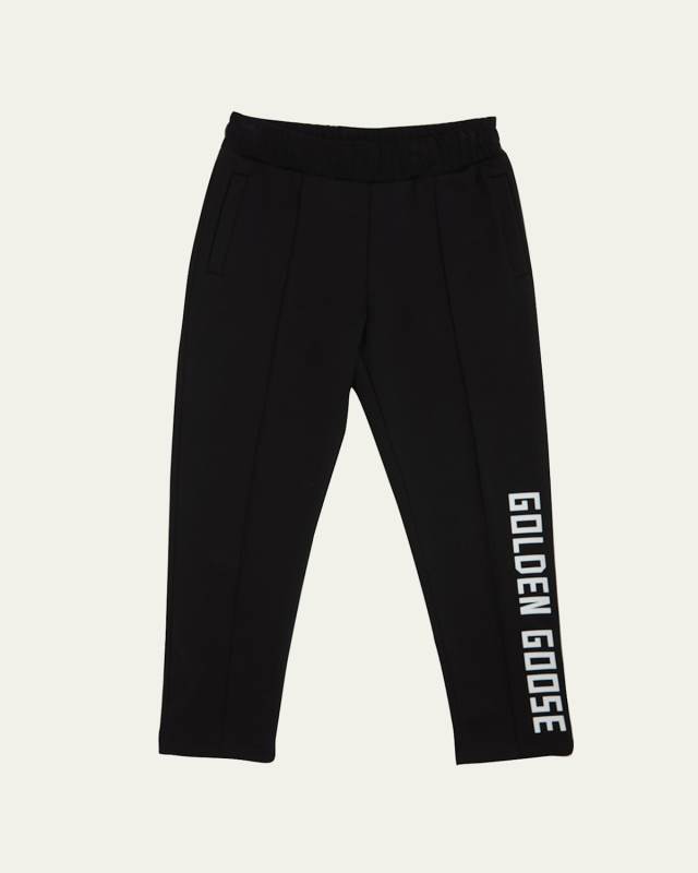 Boy's Logo-Print Tapered Joggers, Size 4-10
