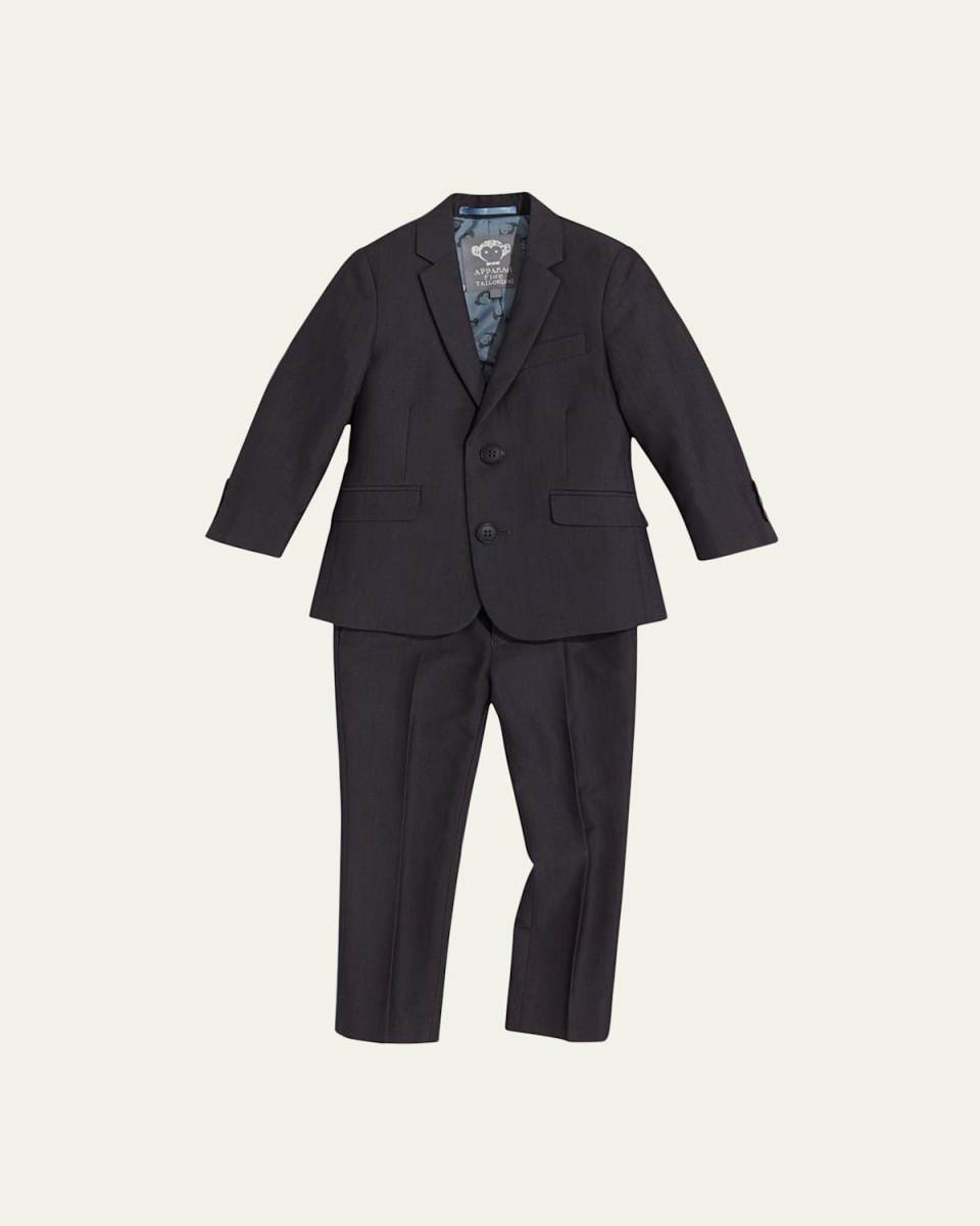 Boys' Two-Piece Mod Suit, Vintage Black, 2T-14