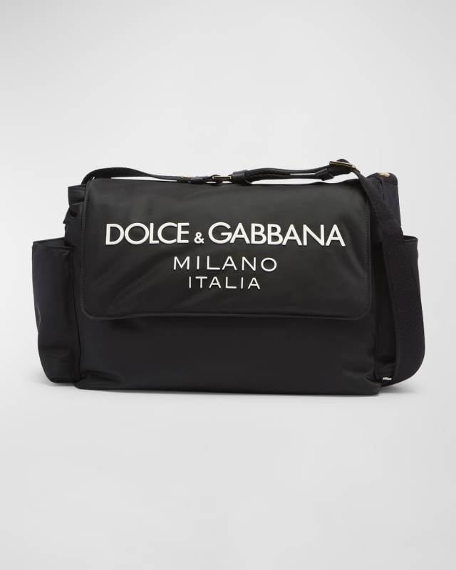 Kid's Nylon Logo Diaper Bag