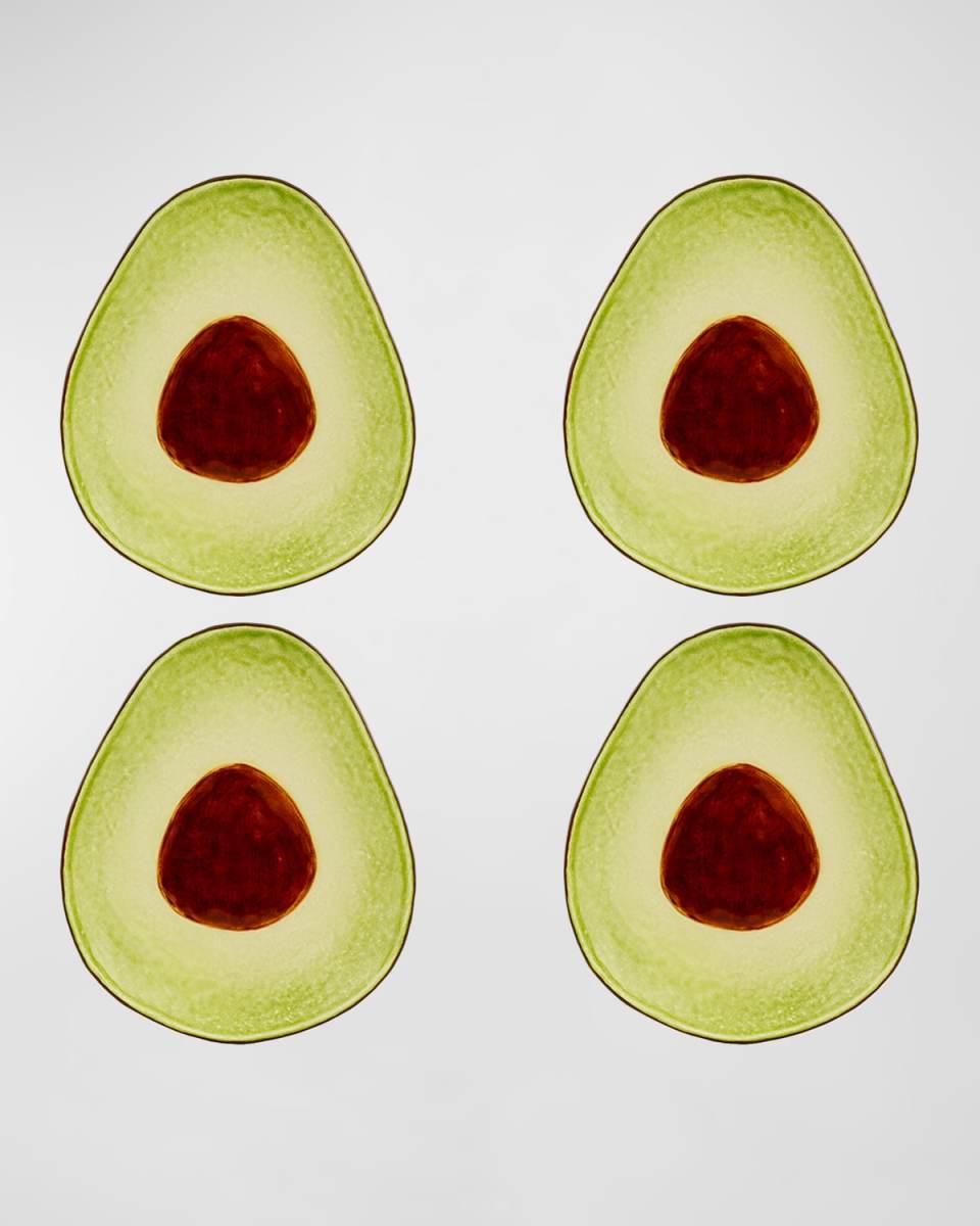 Avocado Dessert Plates, Set of 4