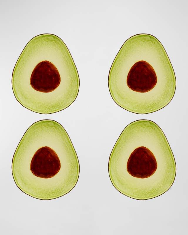 Avocado Dessert Plates, Set of 4