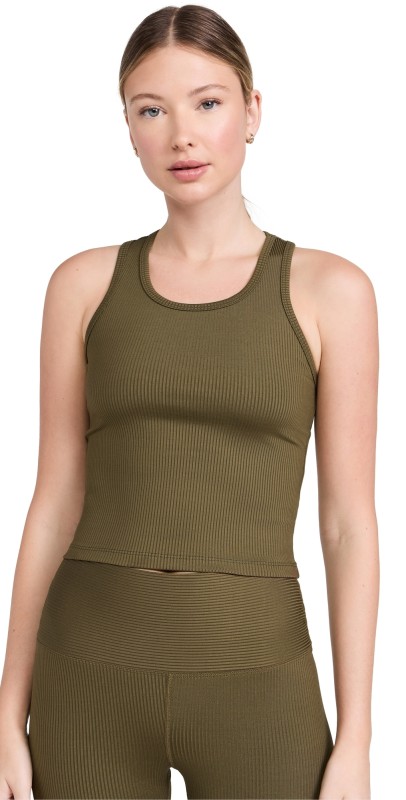Year of Ours Ribbed YOS Tank Dark Olive