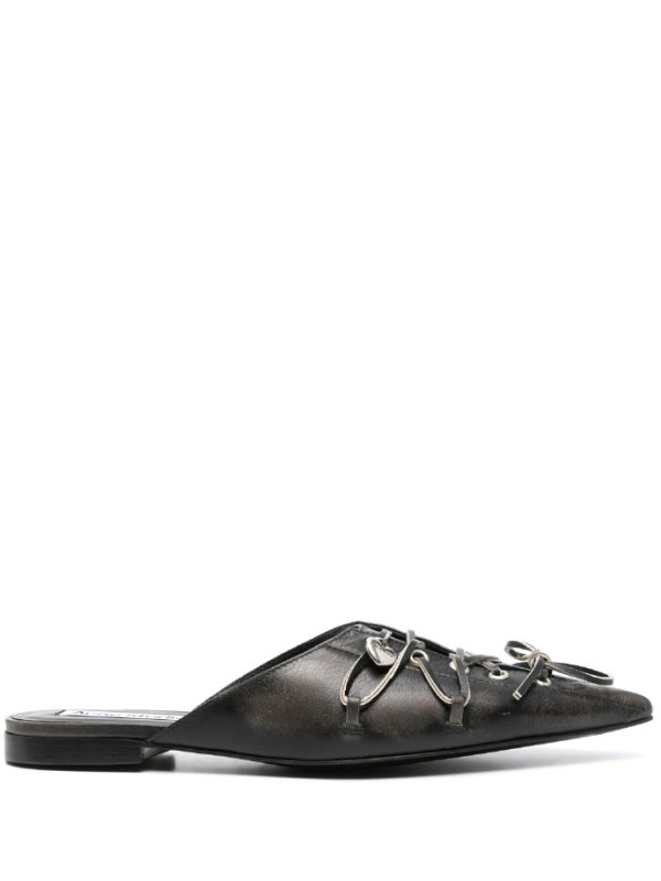 Acne Studios lace-up leather mules
