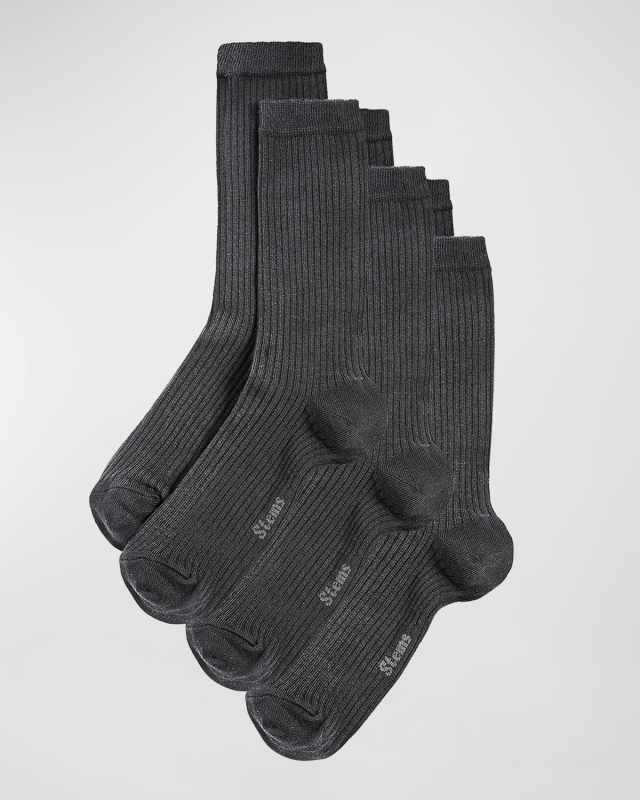 Cashmere-Cotton Crew Socks 3-Pack