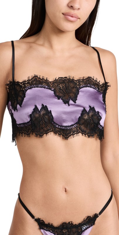 Fleur du Malilk and Lace Bandeau Top Purple Haze