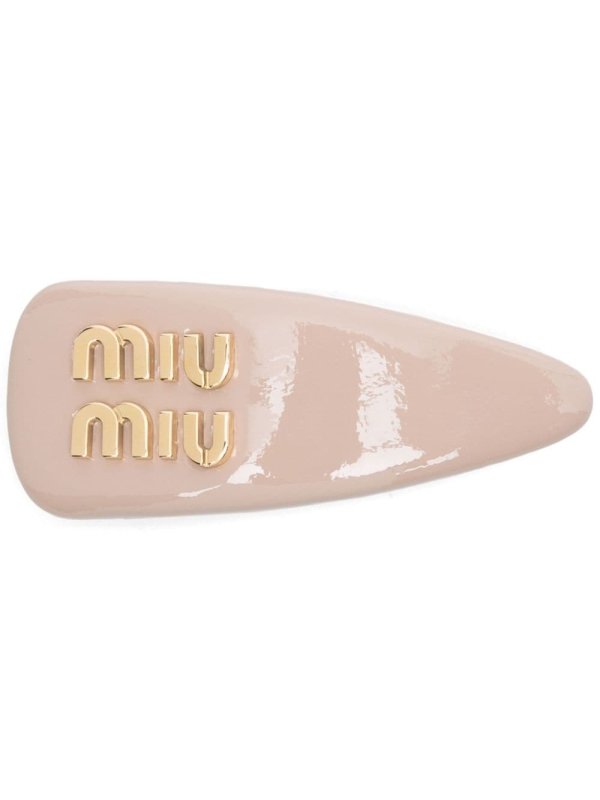 logo-lettering hair clip