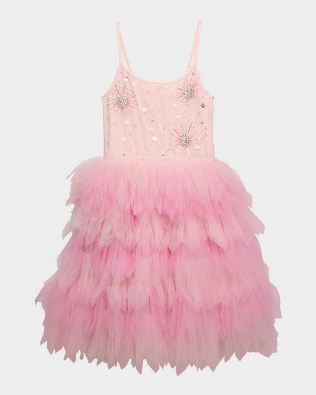 Girl's Fireworks Embellished Tutu Dress, Size 2