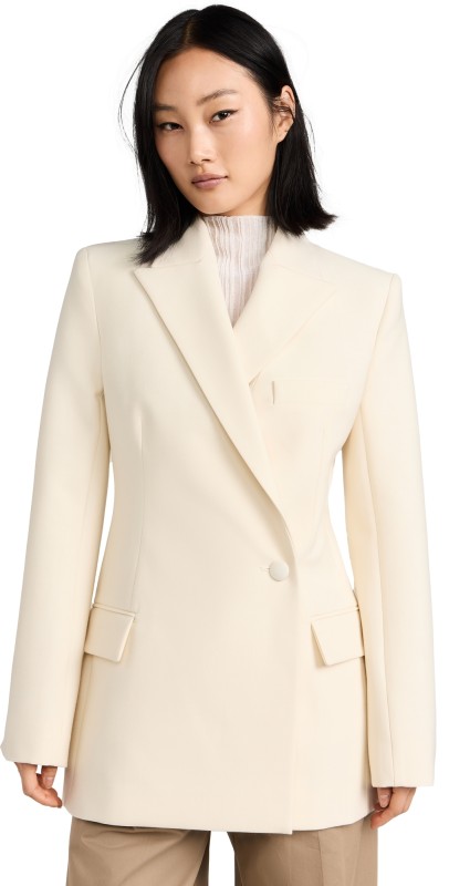 Róhe Tailored Wool Blazer Ivory