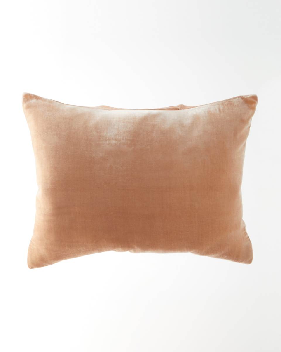 Vintage Velvet Nude Dutch Plain Sham with Insert