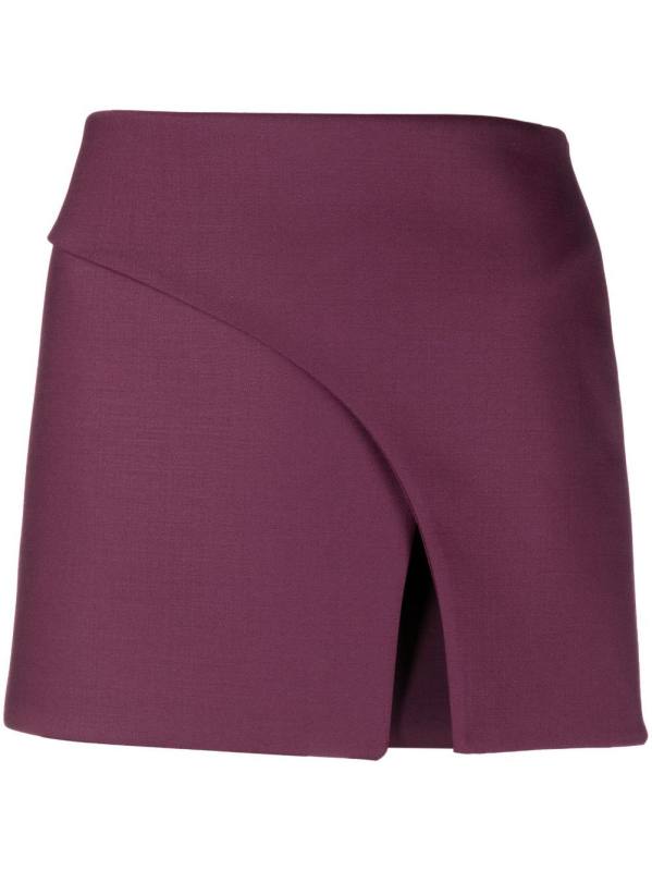 low-rise virgin wool-blend miniskirt