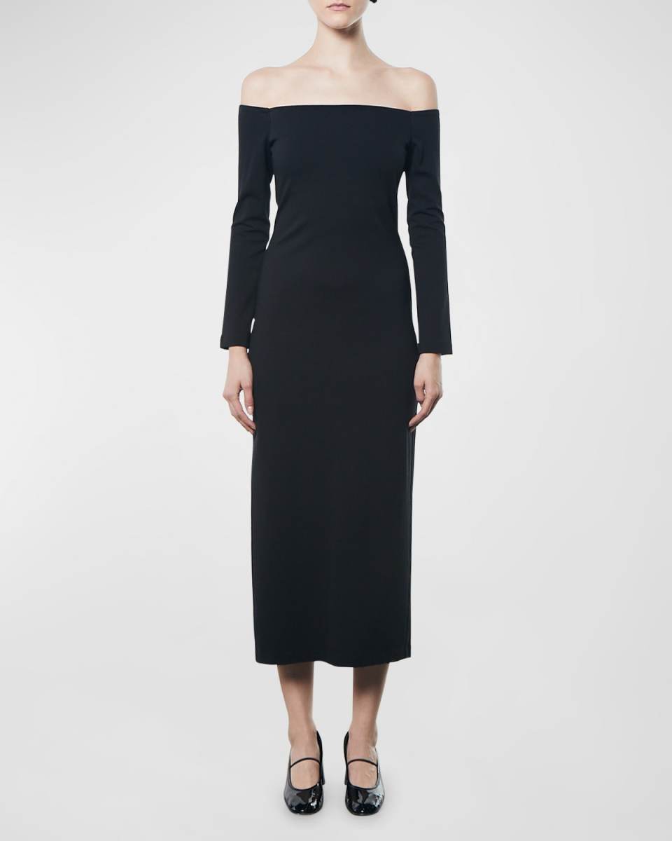 Off-Shoulder Midi Dress