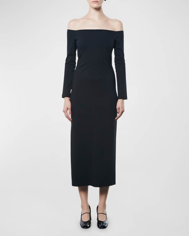 Off-Shoulder Midi Dress