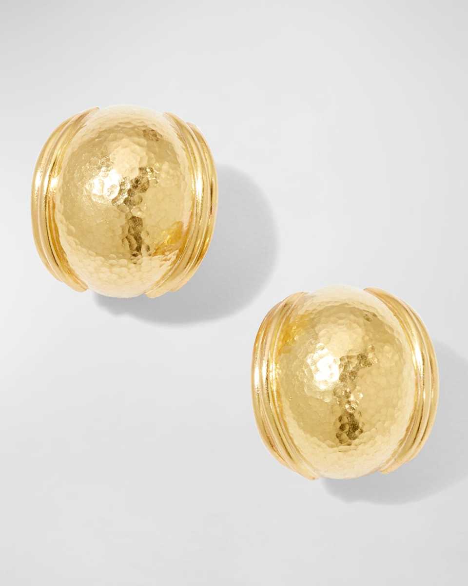 19K Gold Small Puff Earrings