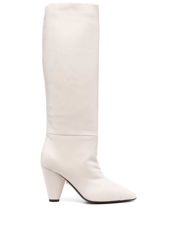 pointed knee-length boots