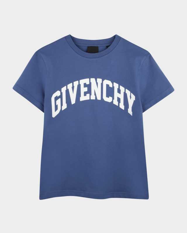Boy's Curved Logo-Print T-Shirt, Size 4-