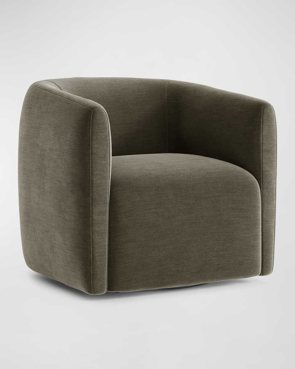 Aline Hunter Green Swivel Chair