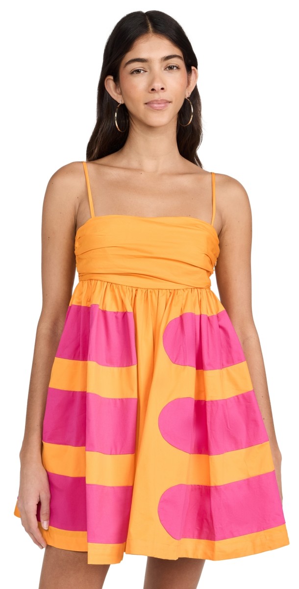 AMUR Aslin Colorblock Dress Yellow Pepper