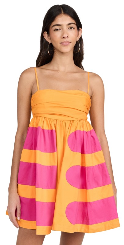 AMUR Aslin Colorblock Dress Yellow Pepper