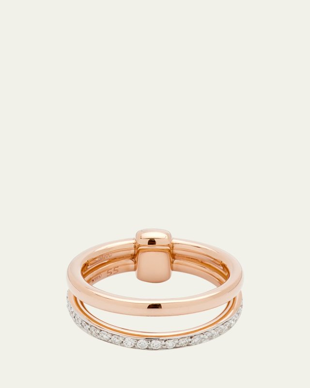 Iconica 18K Rose Gold Ring with Diamonds