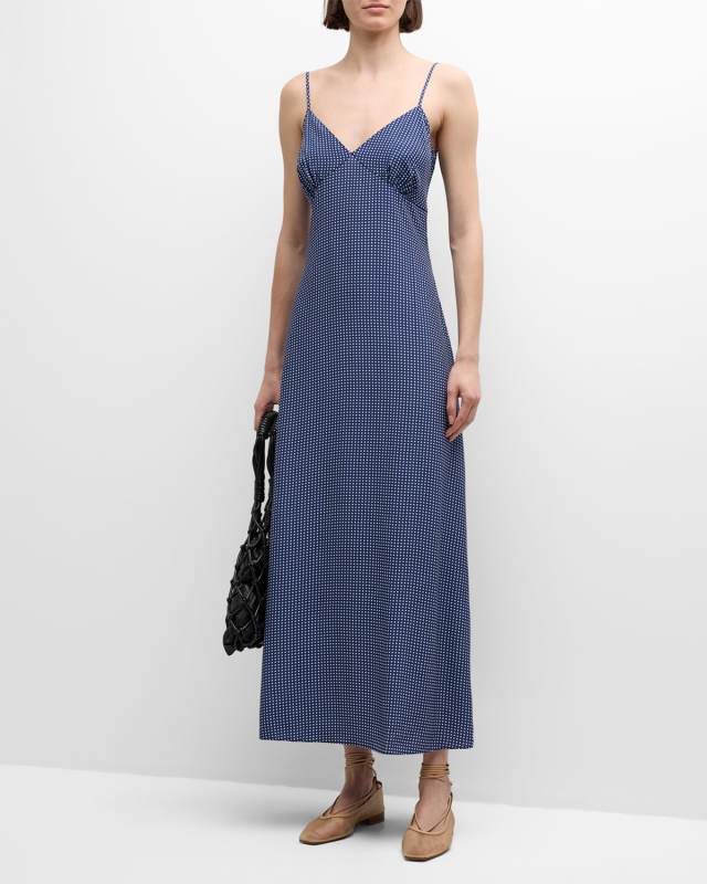 The Rosetta Polka-Dot Maxi Dress