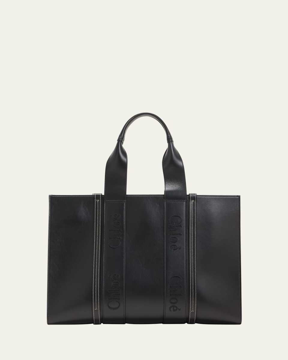 Woody Large Tote Bag in Leather