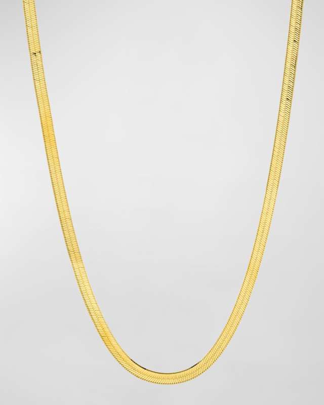 14K Gold Herringbone Necklace