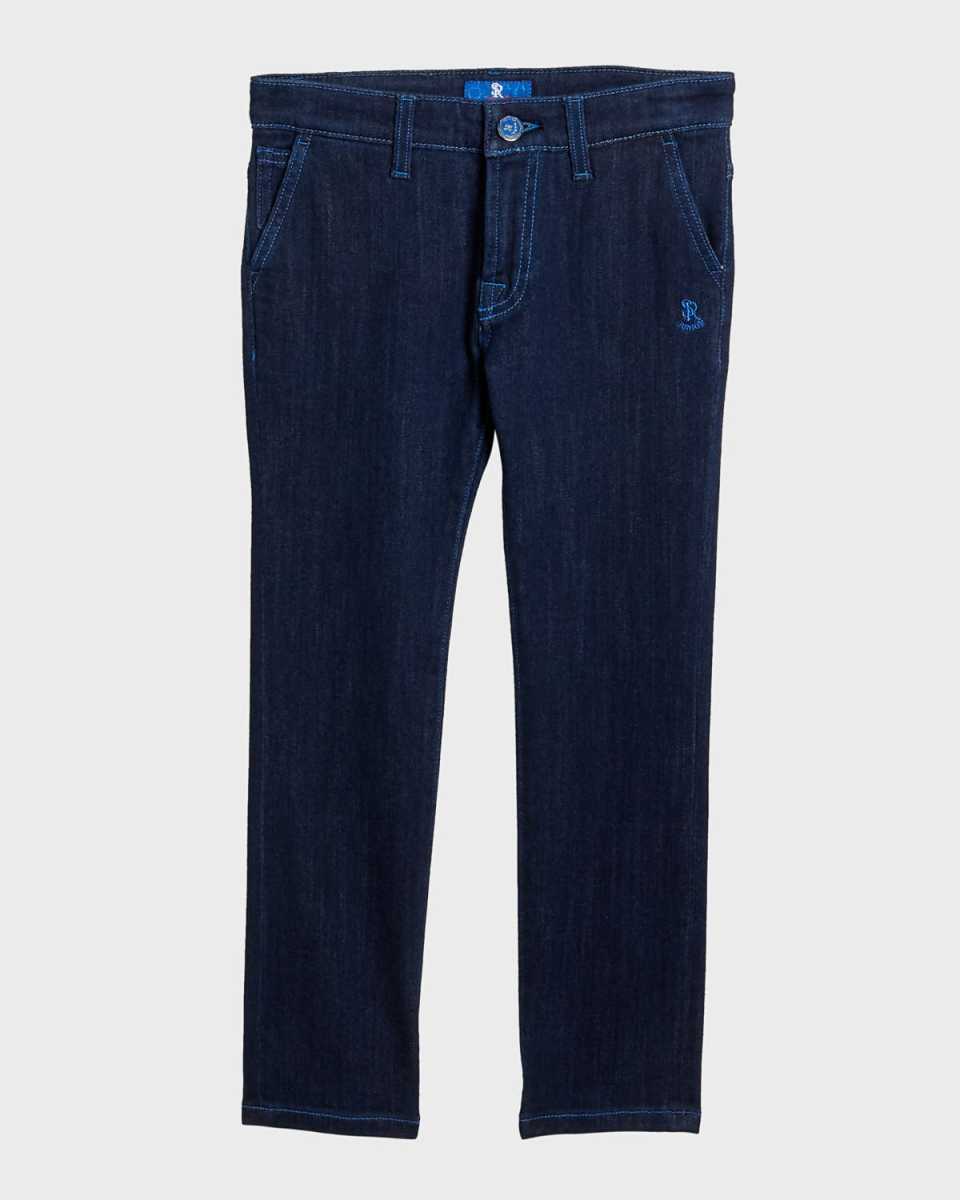 Kids' Denim Sport Trousers, Size 6-10