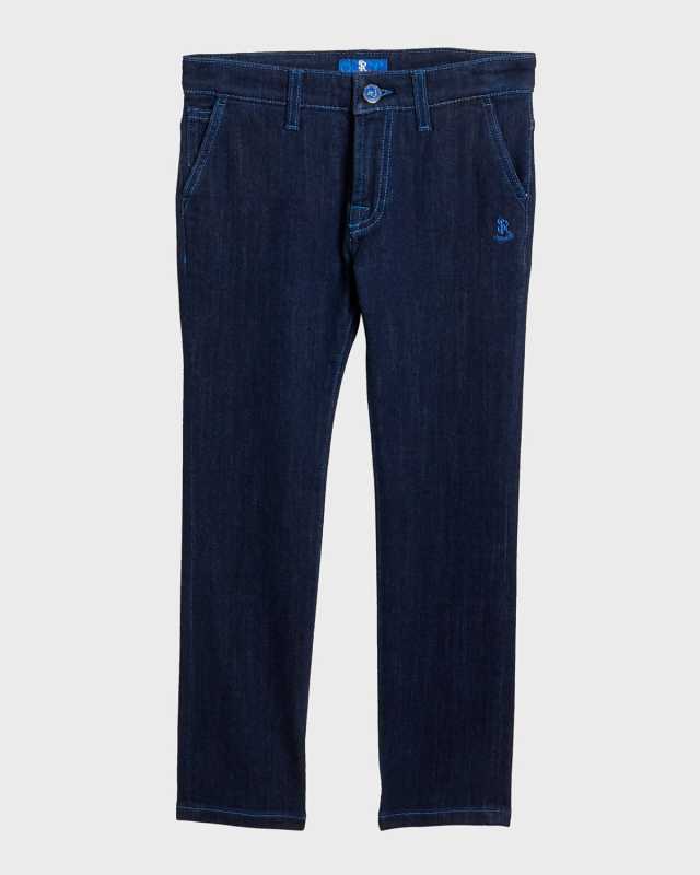 Kids' Denim Sport Trousers, Size 6-