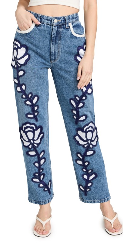 Sea Paloma Embroidered Jeans Blue