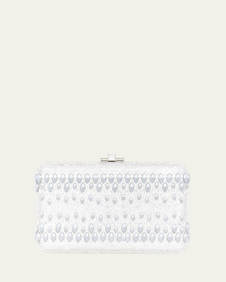 Pearly Crystal Clutch Bag