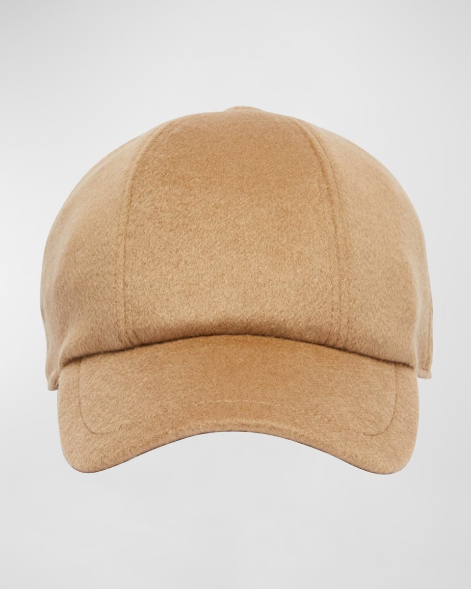 Obliqua Cashmere & Leather Newsboy Cap