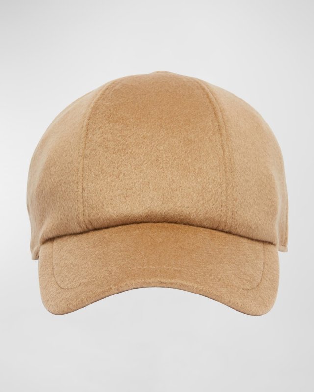 Obliqua Cashmere & Leather Newsboy Cap
