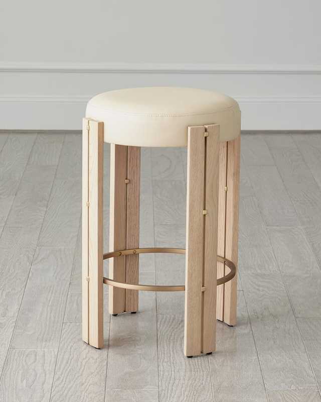 Paxton Leather Counter Stool, 25"