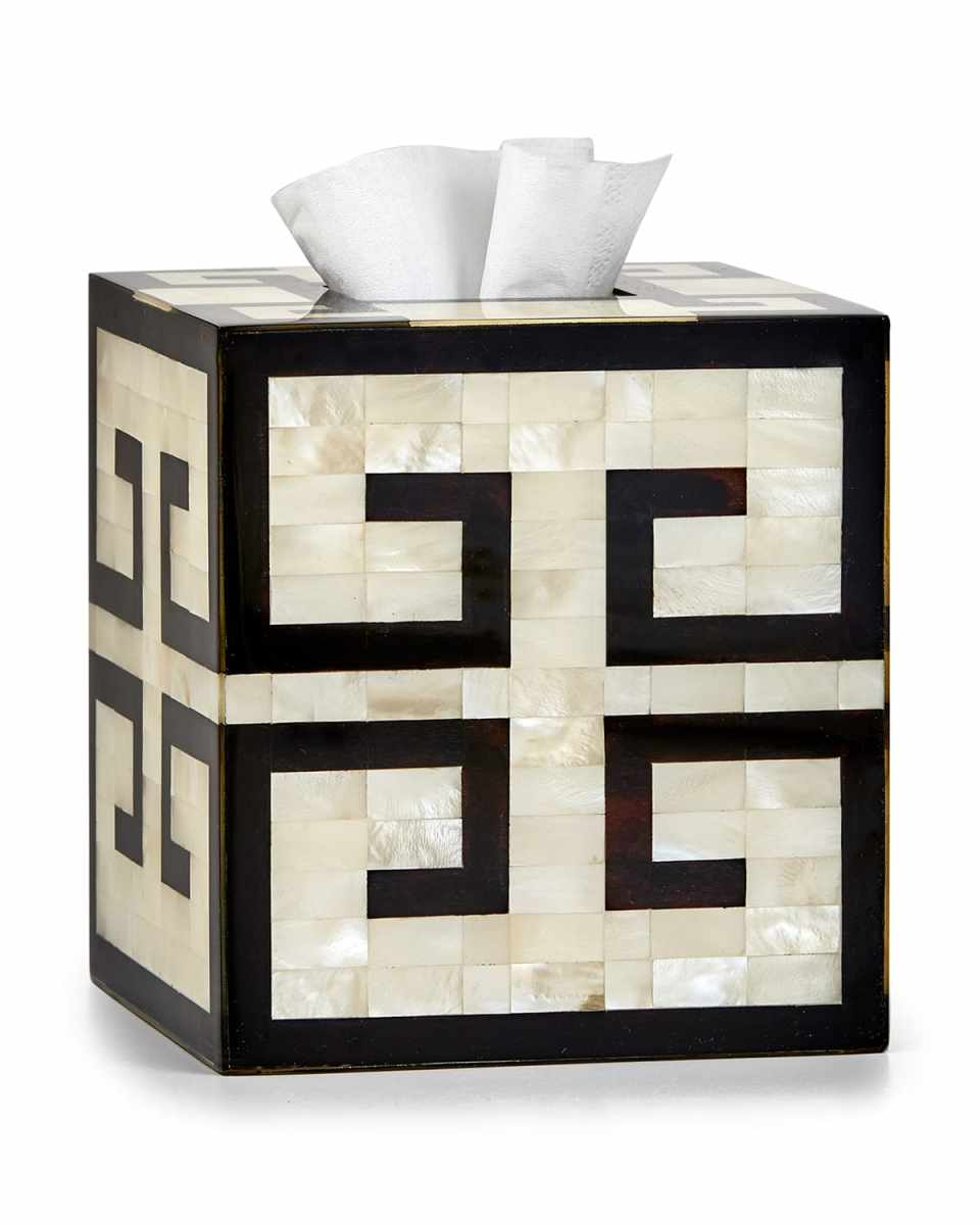 Greek Key Tissue Box Cover