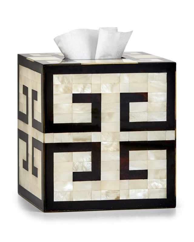 Greek Key Tissue Box Cover