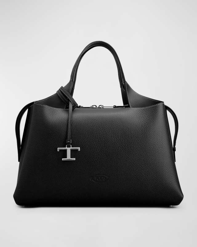 Medium Apa Bauletto Leather Top-Handle Bag